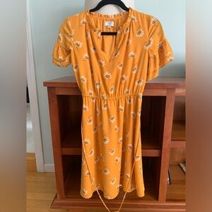 Yellow Flower Loft Dress